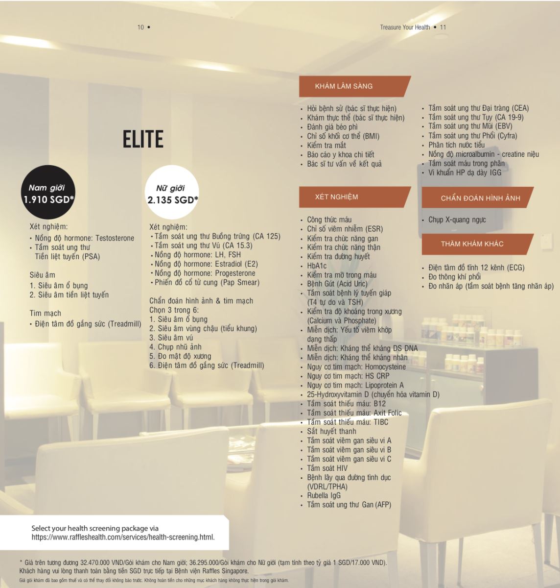 Gói tầm soát Raffles Elite/ Raffles Ladies Elite 3 page 6